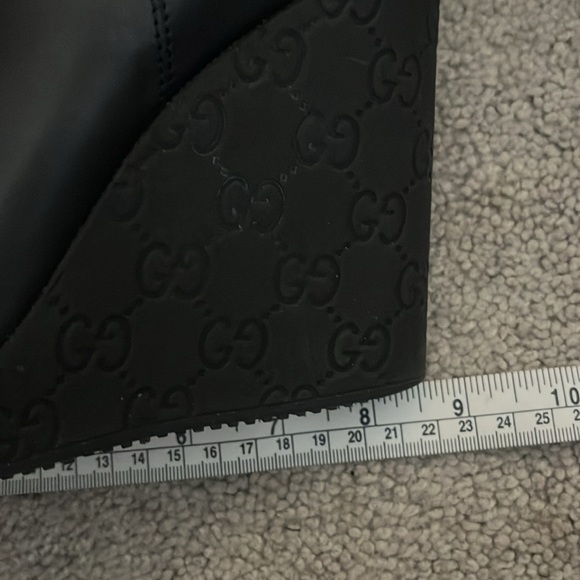 Gucci GG Monogram Leather Knit Sock Wedge Boots 36.5 - Picture 7 of 7